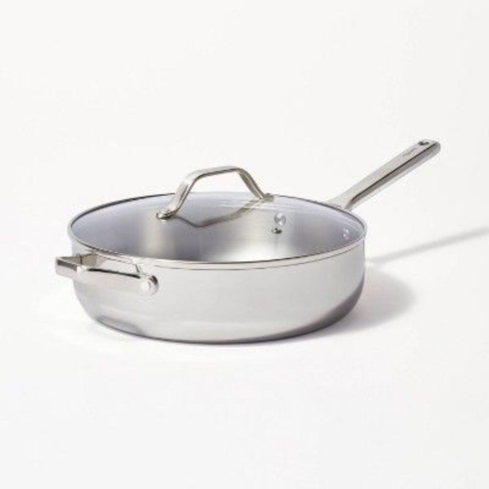Figmint - 5qt Stainless Steel Saute Pan Silver - Figmint Silver